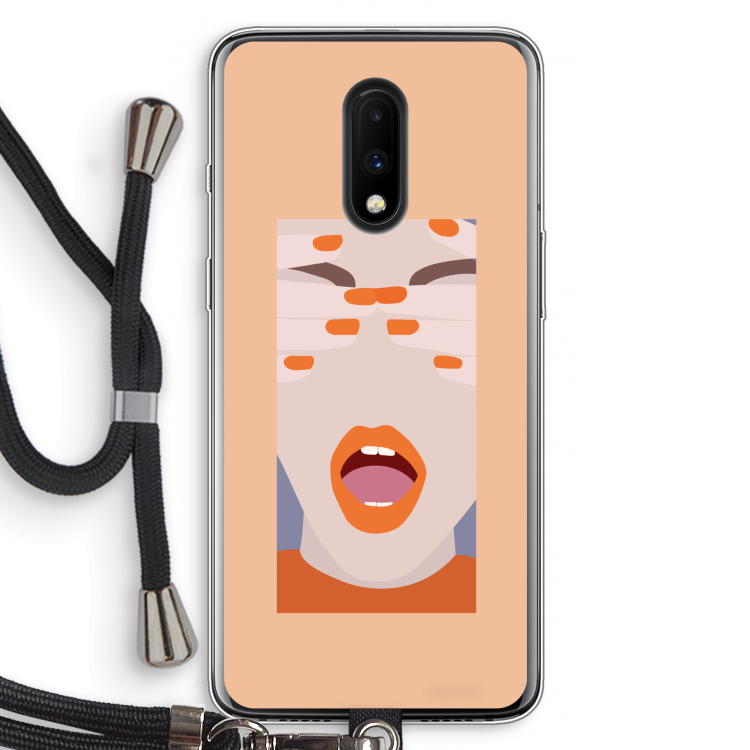 Surprise: OnePlus 7 Transparant Hoesje met koord