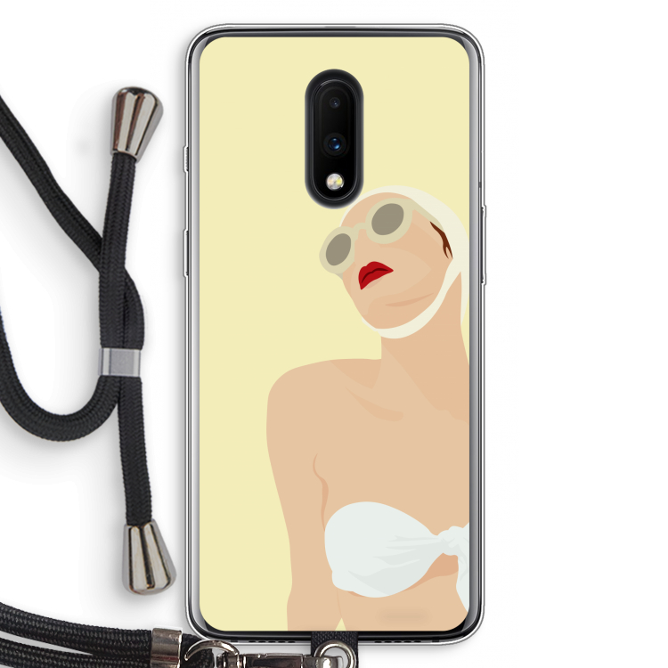 Summer: OnePlus 7 Transparant Hoesje met koord