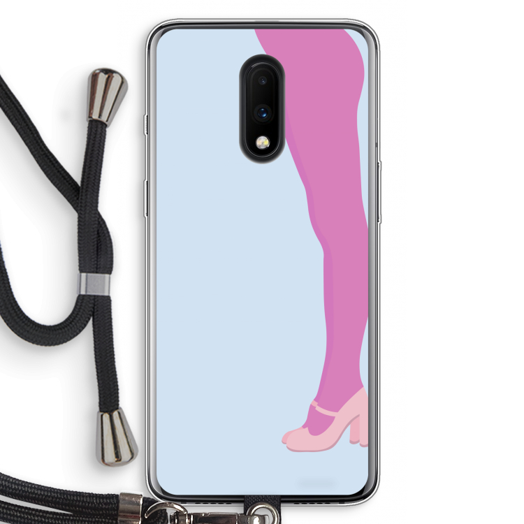 Pink panty: OnePlus 7 Transparant Hoesje met koord