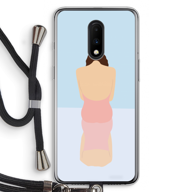 Mirror: OnePlus 7 Transparant Hoesje met koord