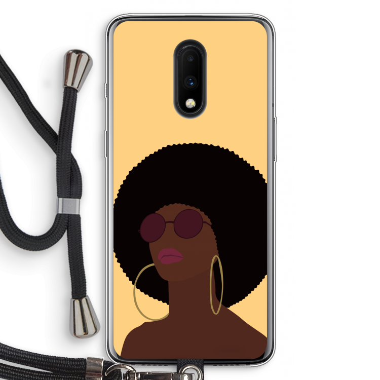 Golden hour: OnePlus 7 Transparant Hoesje met koord