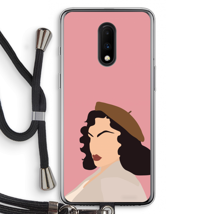 Confidence: OnePlus 7 Transparant Hoesje met koord