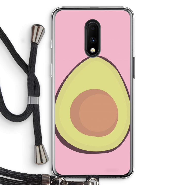 Avocado: OnePlus 7 Transparant Hoesje met koord