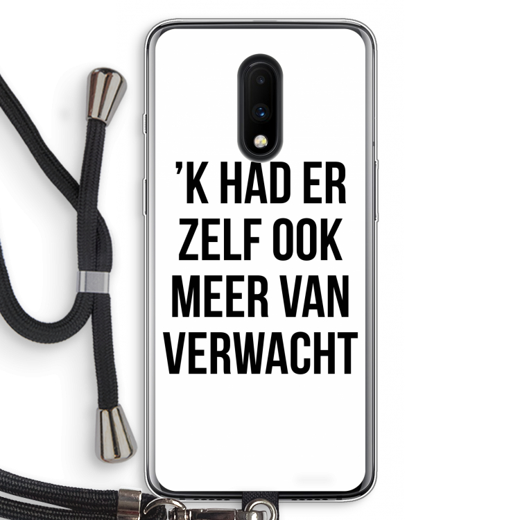 Meer verwacht: OnePlus 7 Transparant Hoesje met koord