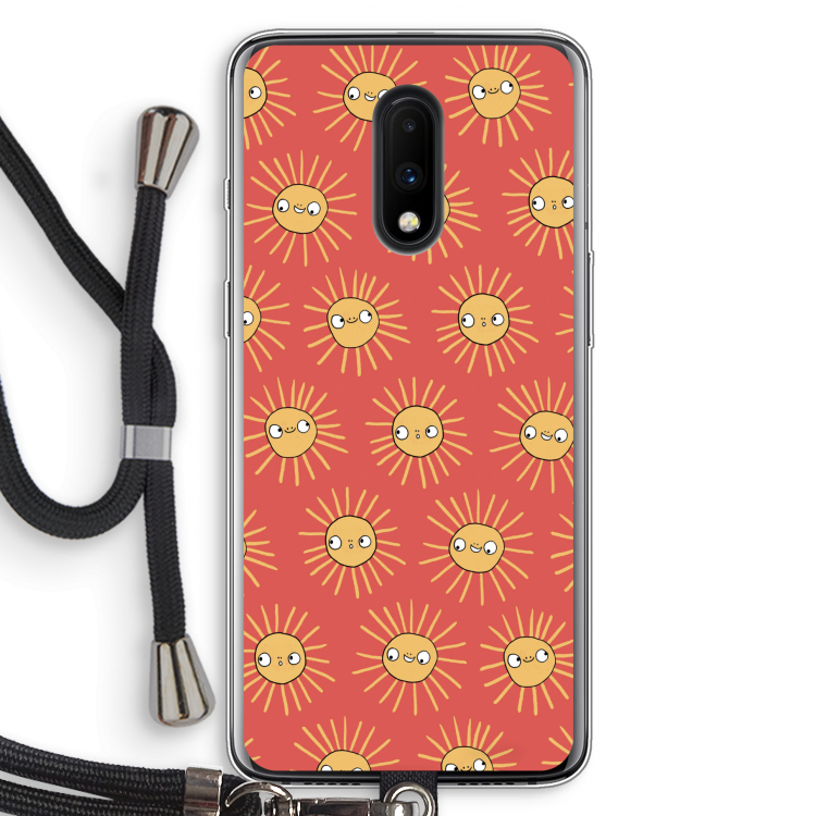 Zon: OnePlus 7 Transparant Hoesje met koord