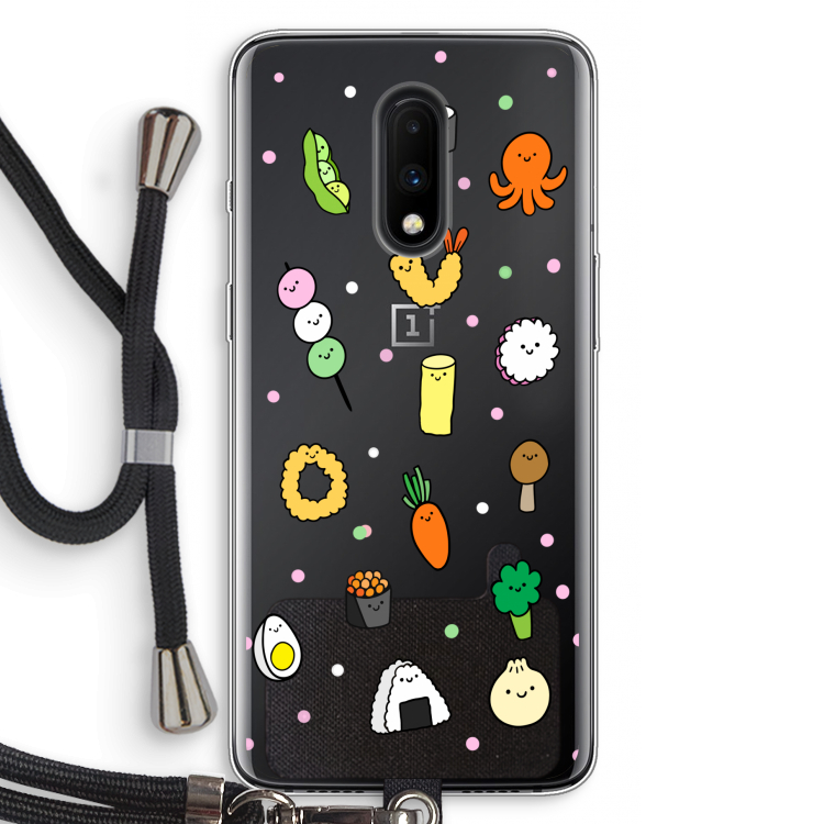 Happy bento friends: OnePlus 7 Transparant Hoesje met koord