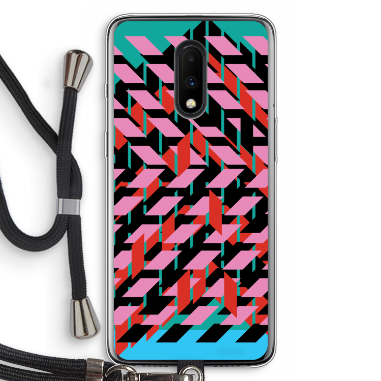 Skew Blush 2: OnePlus 7 Transparant Hoesje met koord