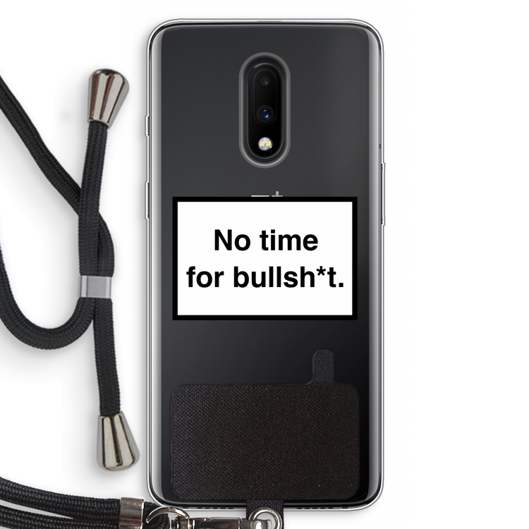 No time: OnePlus 7 Transparant Hoesje met koord