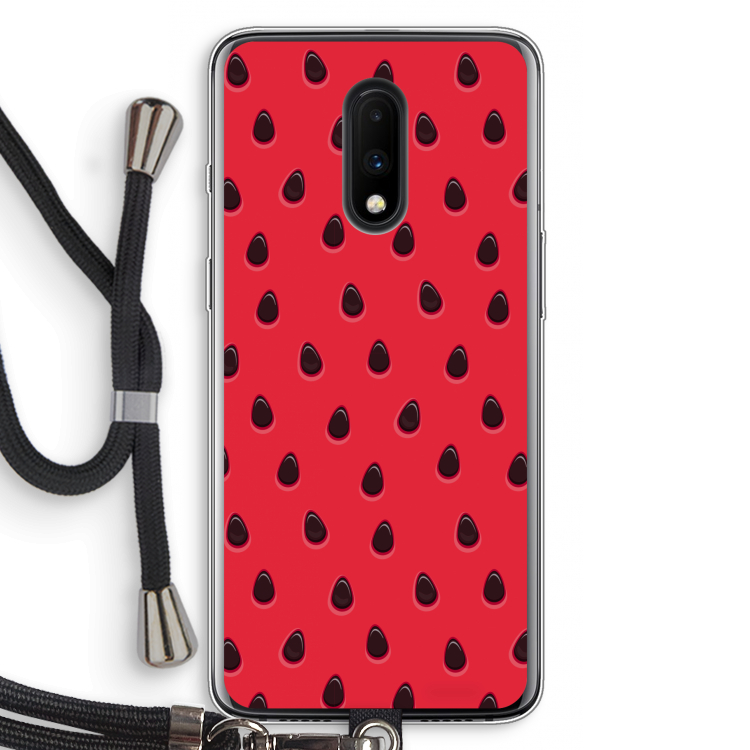 Watermelon: OnePlus 7 Transparant Hoesje met koord