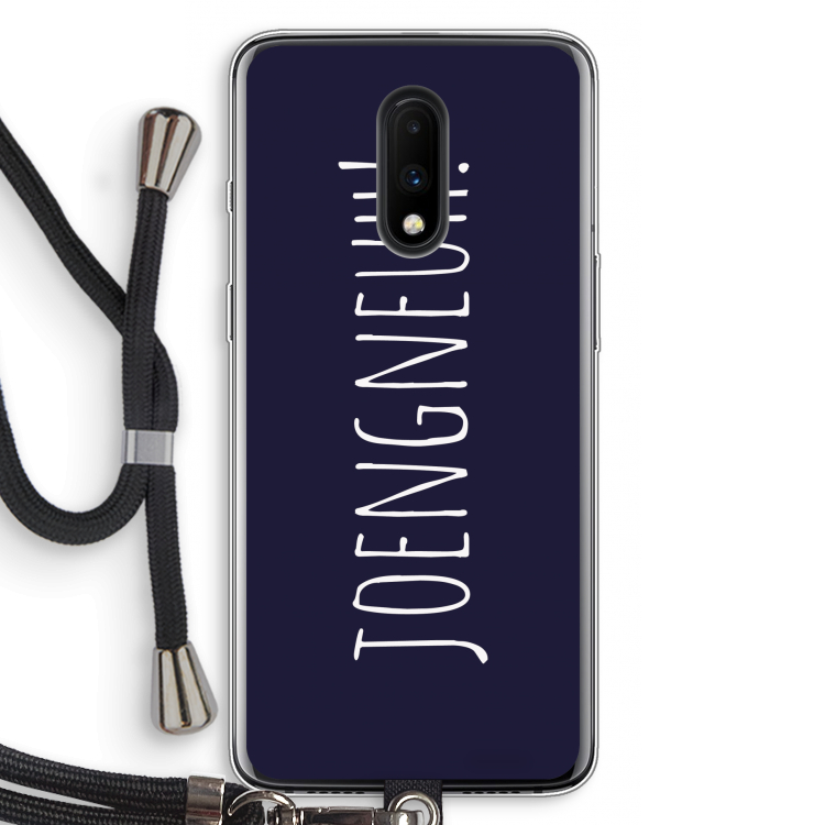Joengneuh!: OnePlus 7 Transparant Hoesje met koord