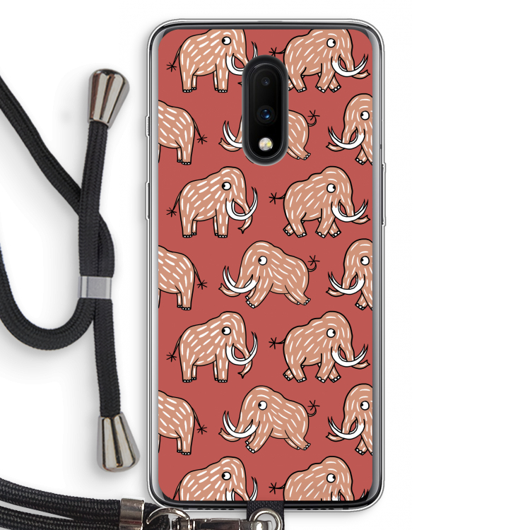 Mammoet: OnePlus 7 Transparant Hoesje met koord