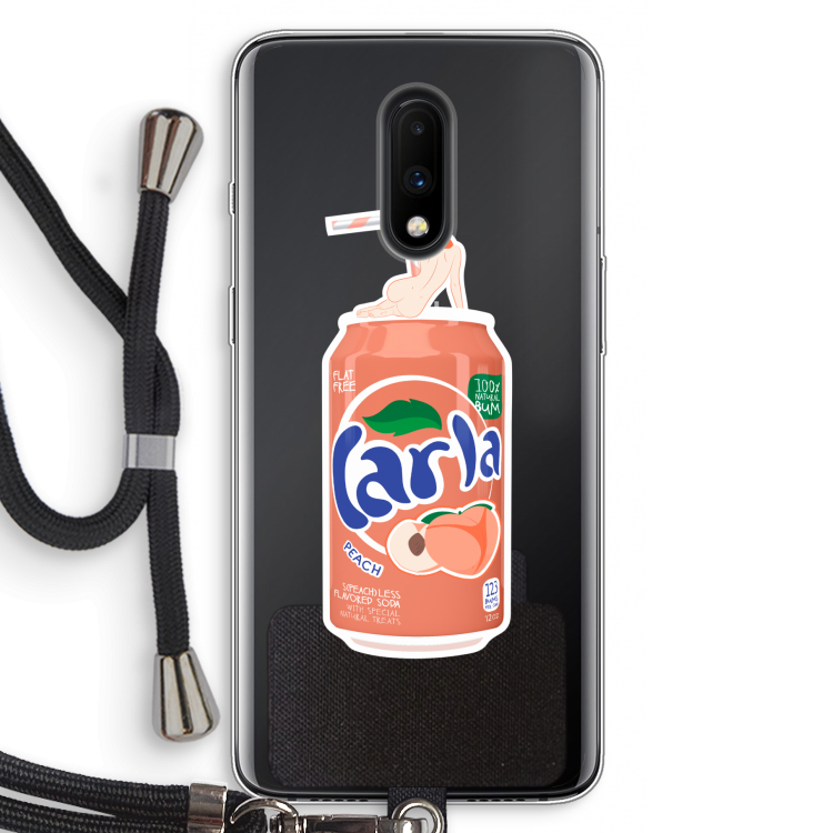 S(peach)less: OnePlus 7 Transparant Hoesje met koord