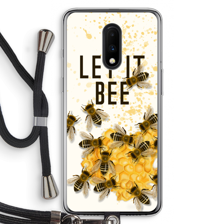 Let it bee: OnePlus 7 Transparant Hoesje met koord
