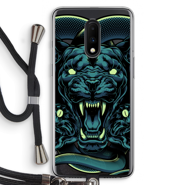 Cougar and Vipers: OnePlus 7 Transparant Hoesje met koord