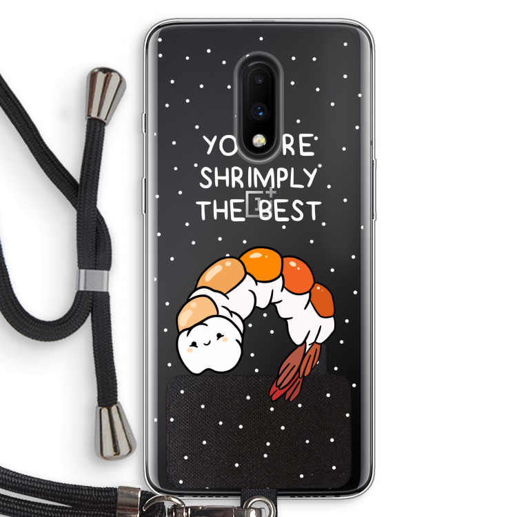 You're Shrimply The Best: OnePlus 7 Transparant Hoesje met koord