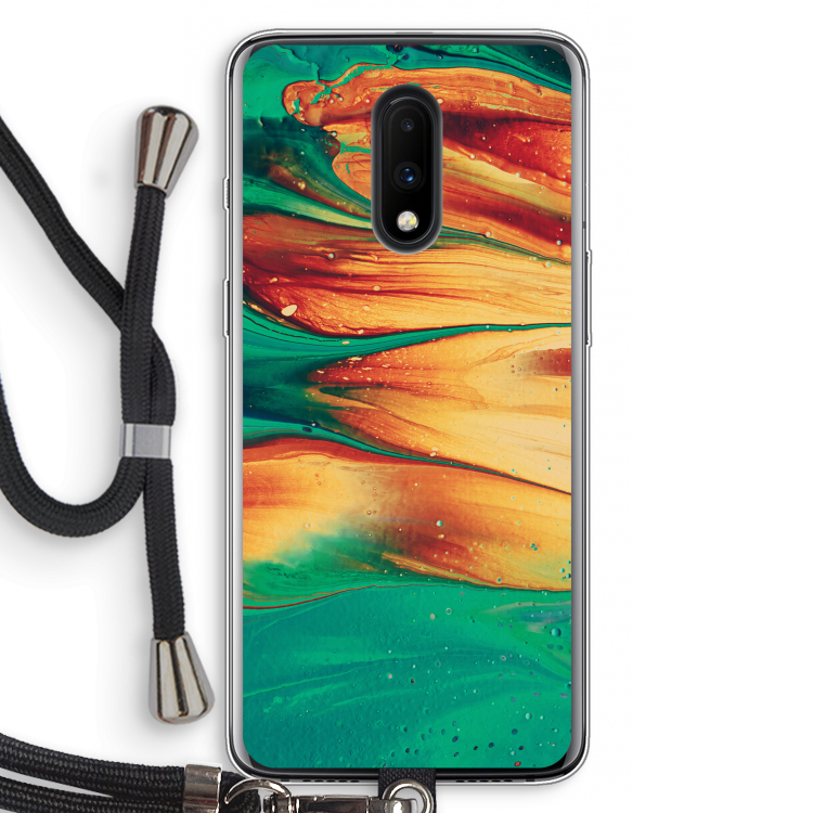 Green Inferno: OnePlus 7 Transparant Hoesje met koord