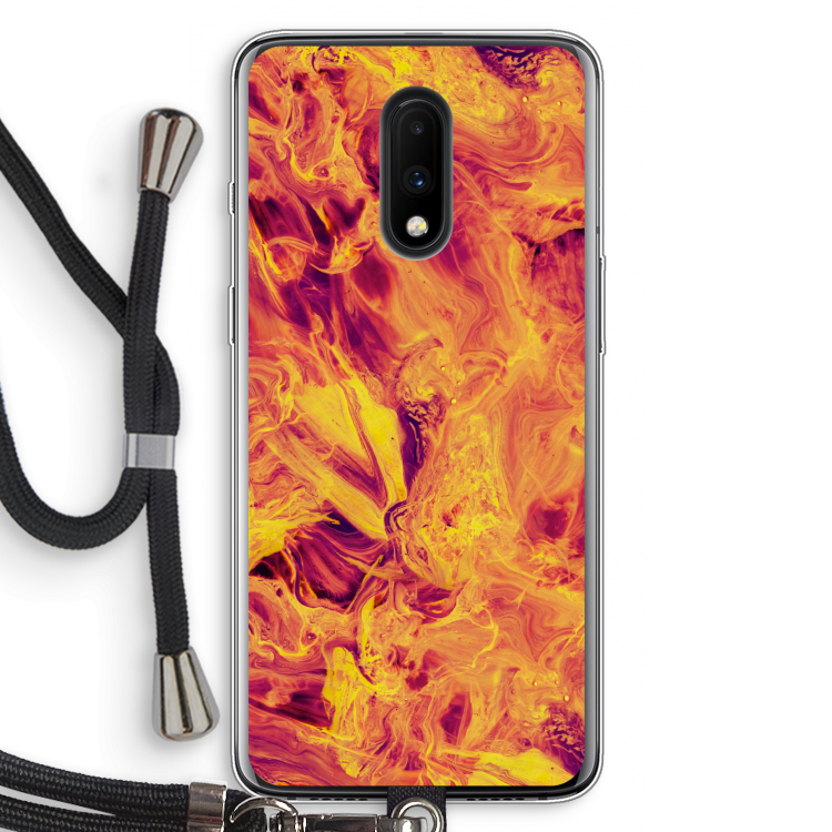 Eternal Fire: OnePlus 7 Transparant Hoesje met koord