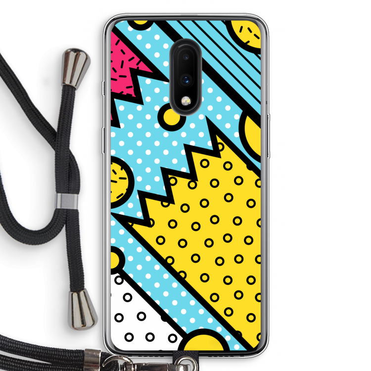 Pop Art #1: OnePlus 7 Transparant Hoesje met koord