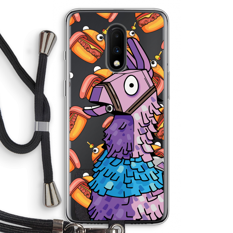 Loot Burger: OnePlus 7 Transparant Hoesje met koord