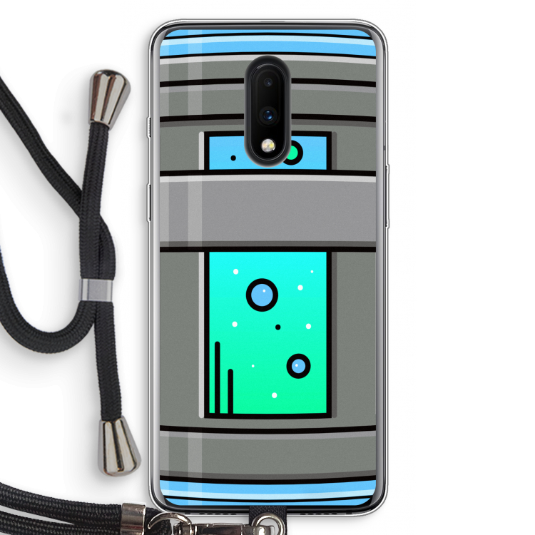 Chug Bottle: OnePlus 7 Transparant Hoesje met koord