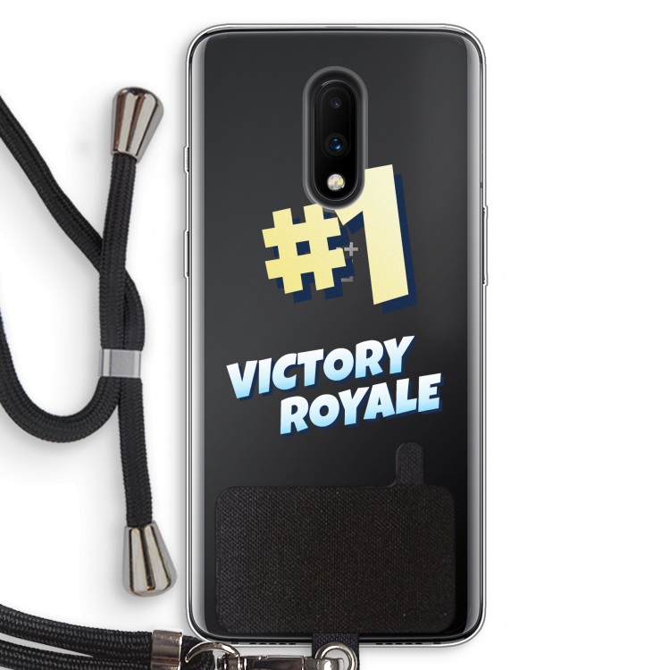 Victory Royale: OnePlus 7 Transparant Hoesje met koord