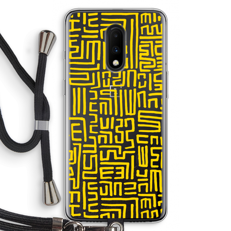 Majorelle Blue Print: OnePlus 7 Transparant Hoesje met koord