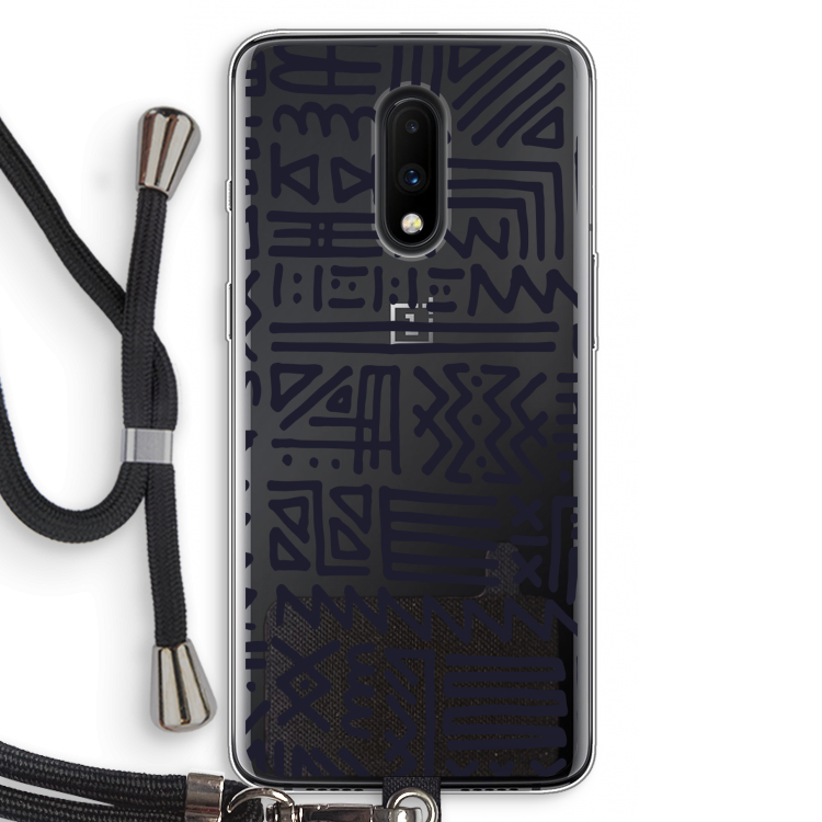 Marrakech print: OnePlus 7 Transparant Hoesje met koord