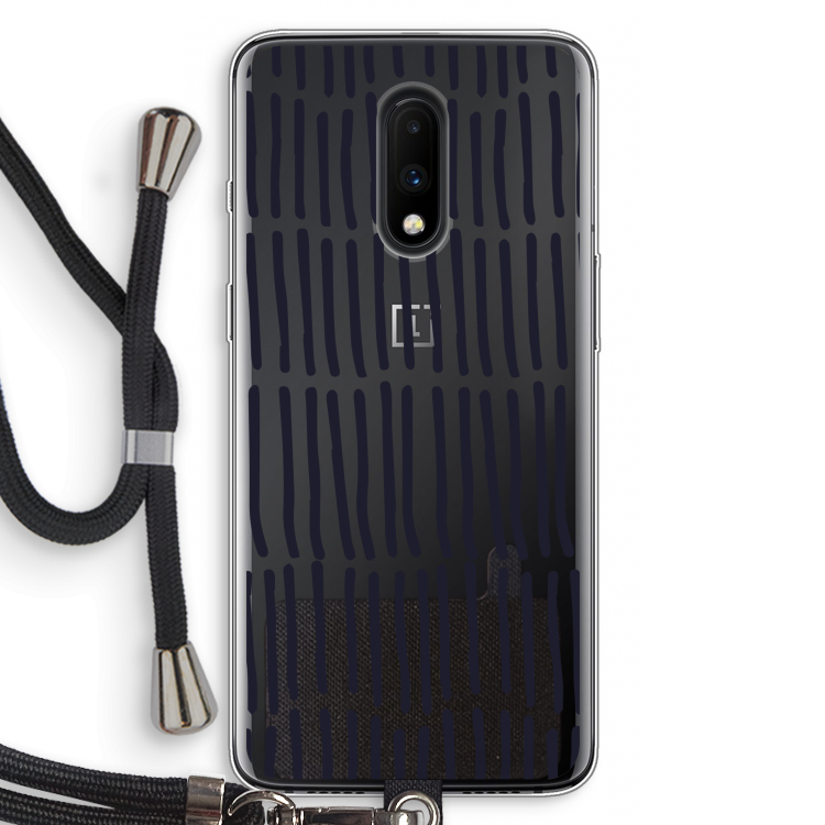 Moroccan stripes: OnePlus 7 Transparant Hoesje met koord