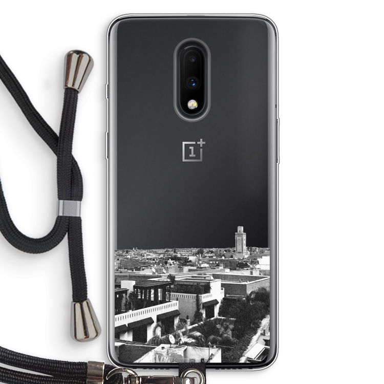 Marrakech Skyline : OnePlus 7 Transparant Hoesje met koord
