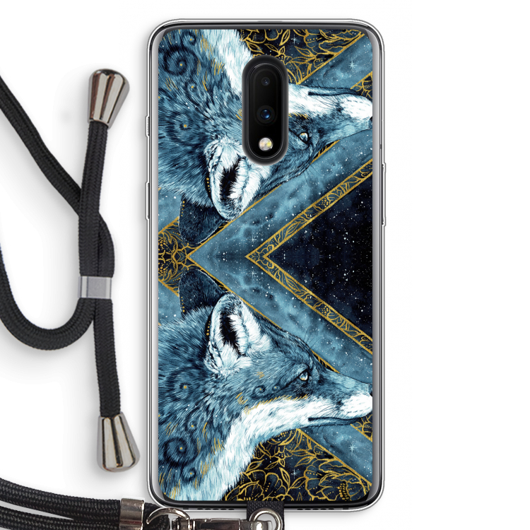 Golden Fox: OnePlus 7 Transparant Hoesje met koord
