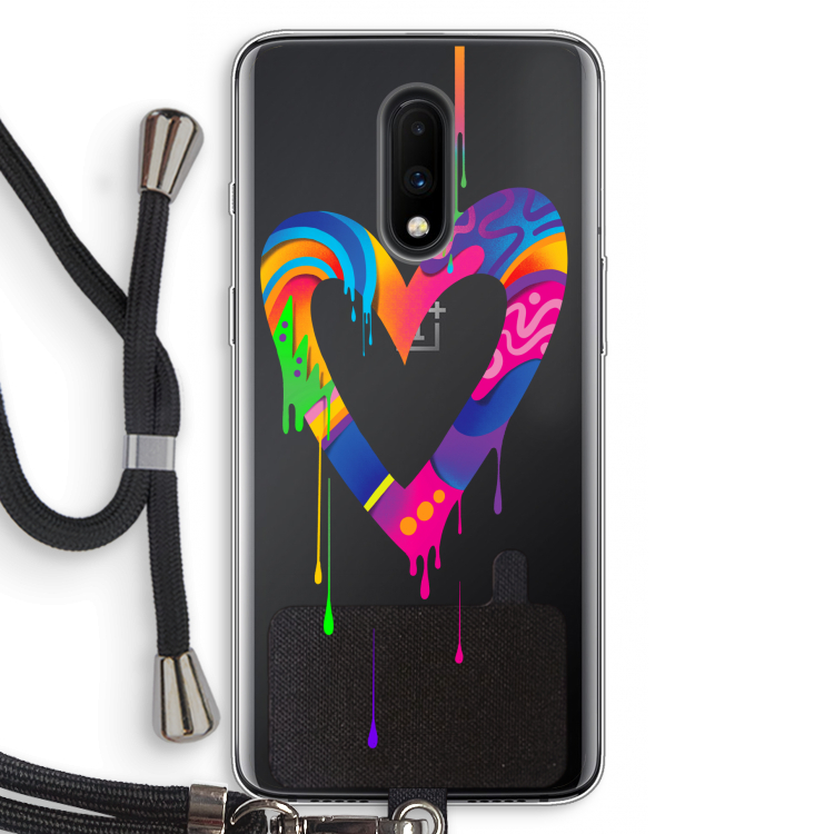 Melts My Heart: OnePlus 7 Transparant Hoesje met koord