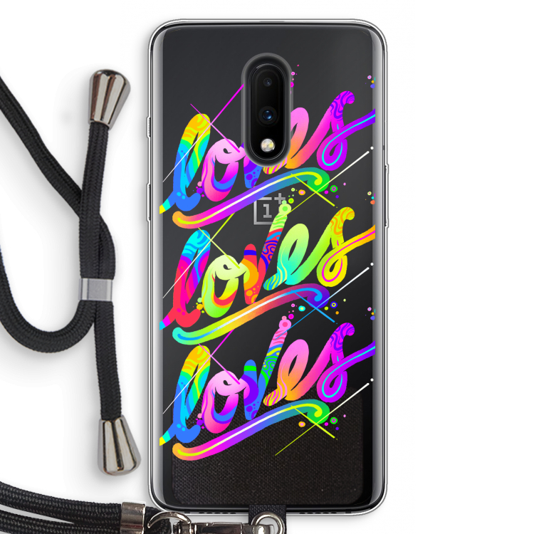 Loves: OnePlus 7 Transparant Hoesje met koord
