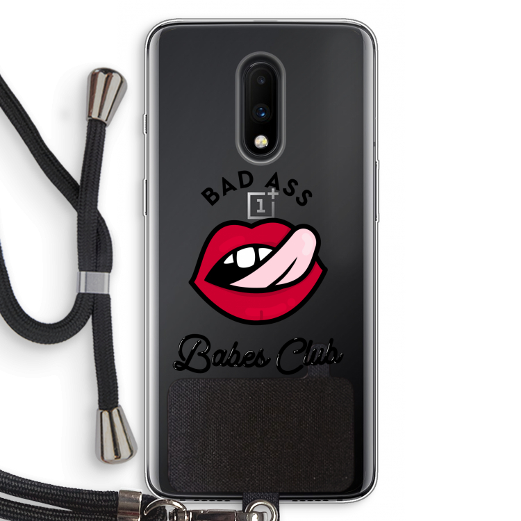 Badass Babes Club: OnePlus 7 Transparant Hoesje met koord