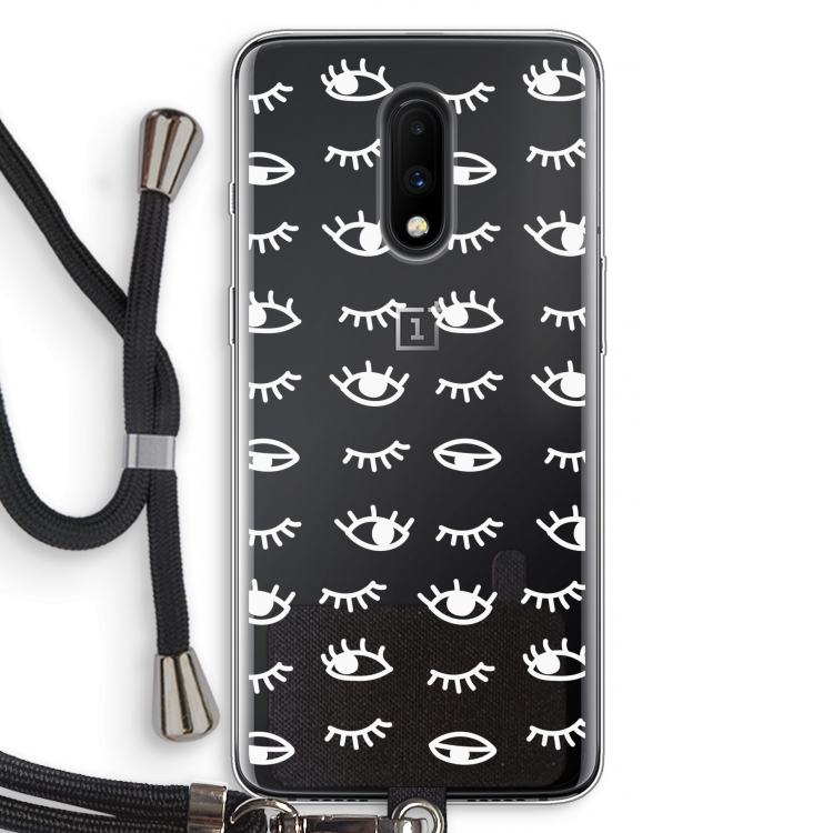 Eye pattern #3: OnePlus 7 Transparant Hoesje met koord