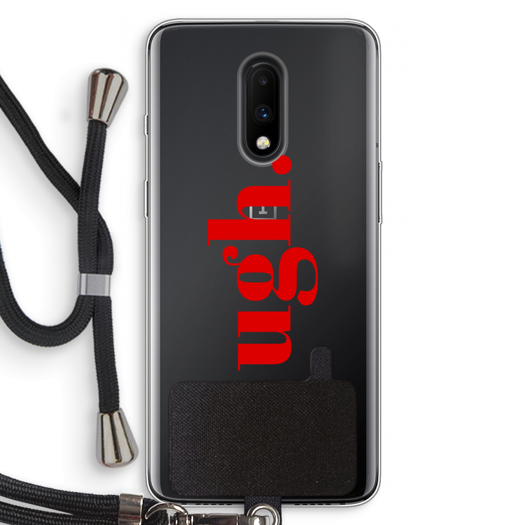 Ugh: OnePlus 7 Transparant Hoesje met koord