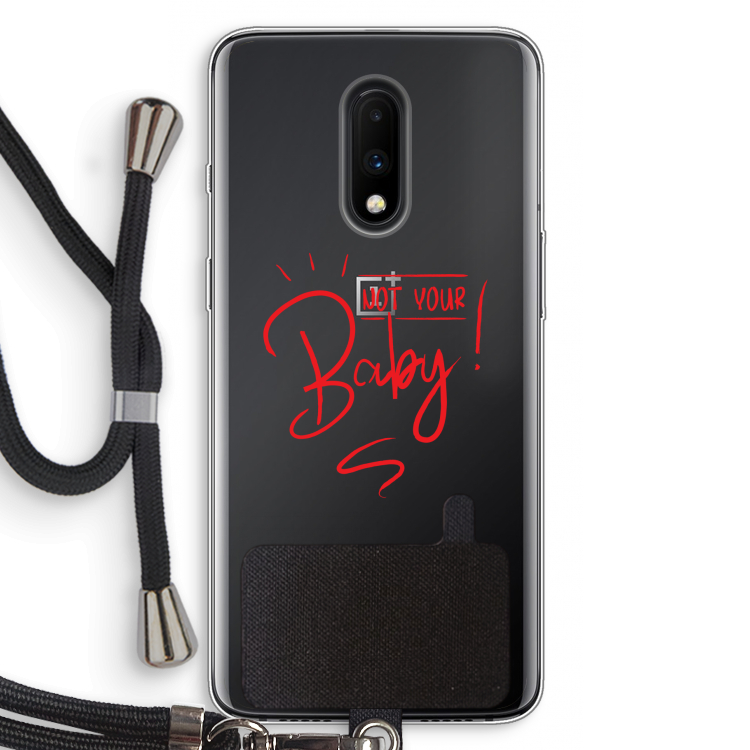 Not Your Baby: OnePlus 7 Transparant Hoesje met koord