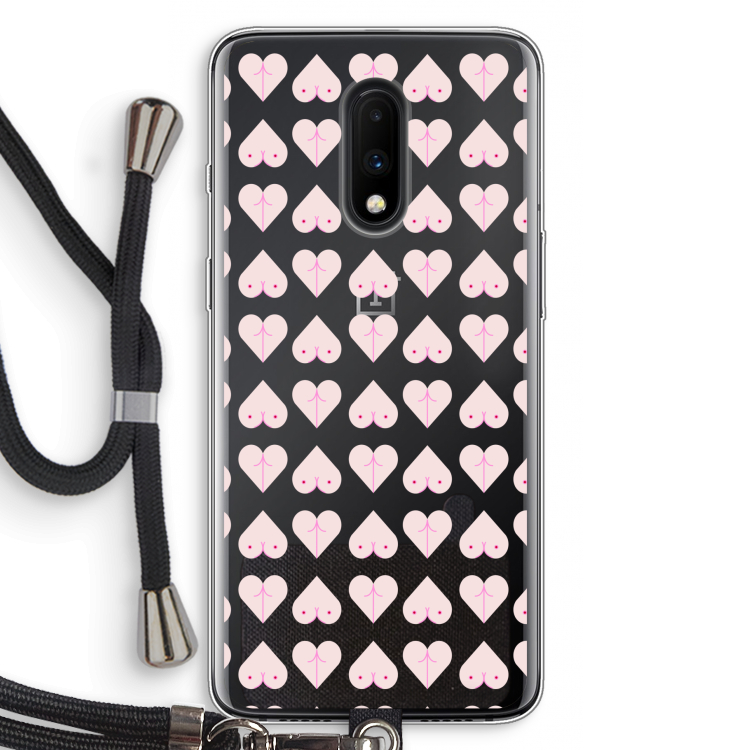 Ass 'n Titties: OnePlus 7 Transparant Hoesje met koord