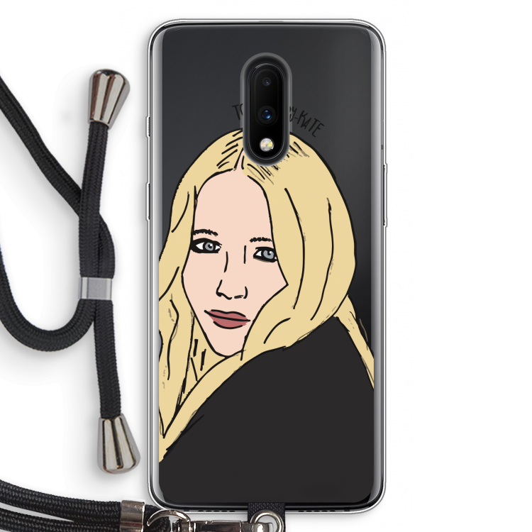 Mary Kate: OnePlus 7 Transparant Hoesje met koord
