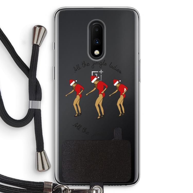Jingle Ladies: OnePlus 7 Transparant Hoesje met koord