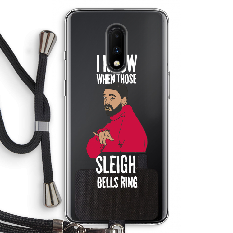 Sleigh Bells Ring: OnePlus 7 Transparant Hoesje met koord
