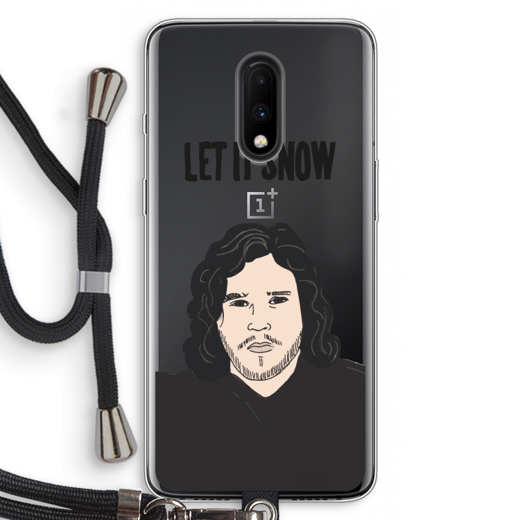 Let It Snow: OnePlus 7 Transparant Hoesje met koord