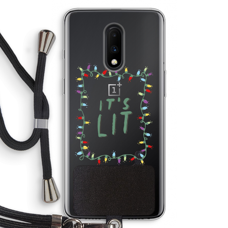 It's Lit: OnePlus 7 Transparant Hoesje met koord