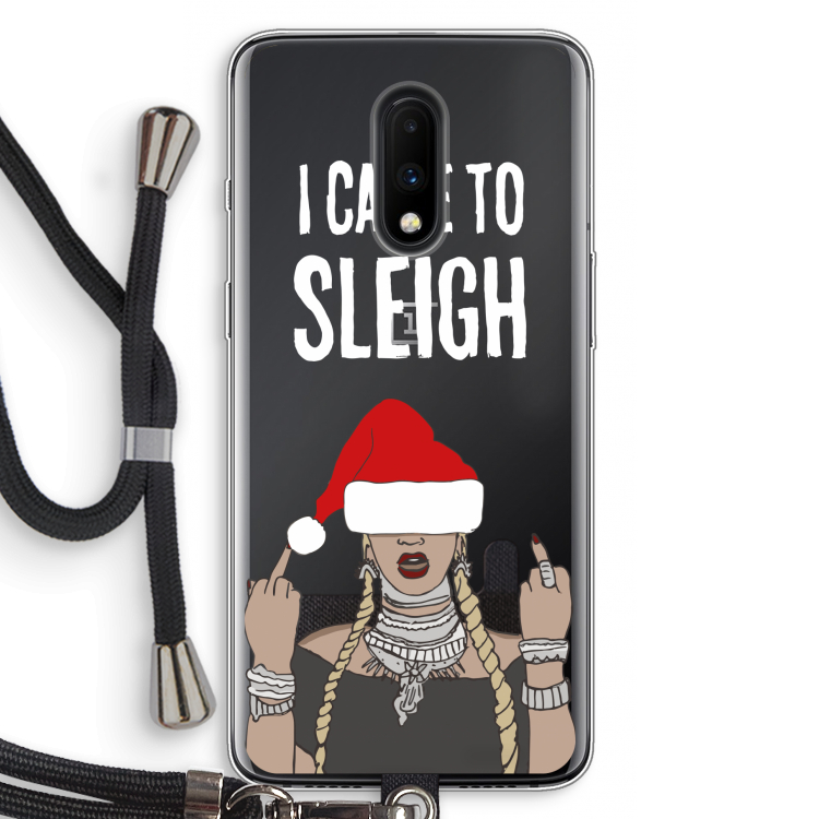 Came To Sleigh: OnePlus 7 Transparant Hoesje met koord