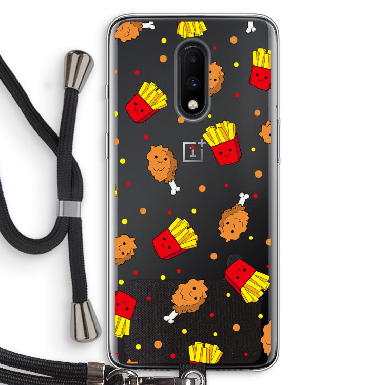 Chicken 'n Fries: OnePlus 7 Transparant Hoesje met koord