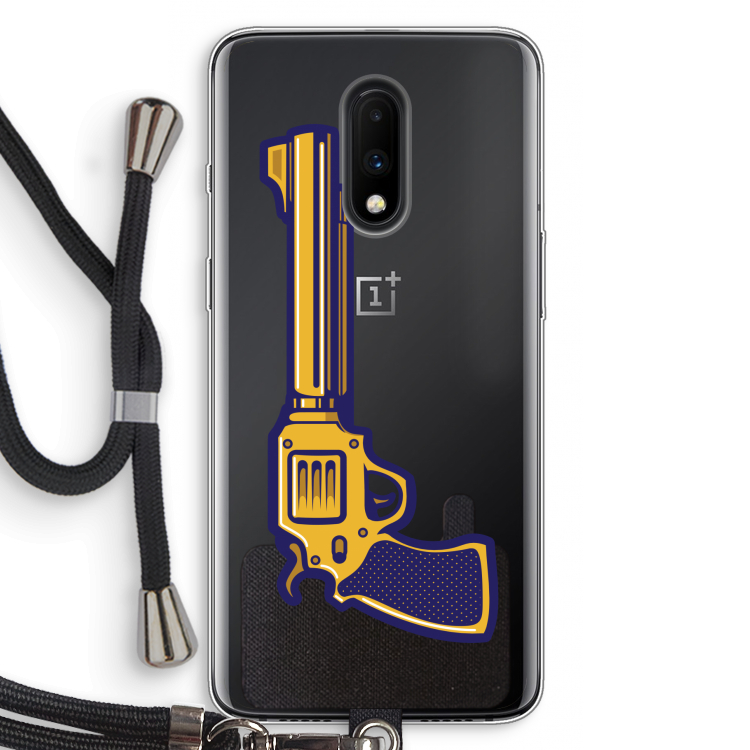 Pew Pew Pew: OnePlus 7 Transparant Hoesje met koord