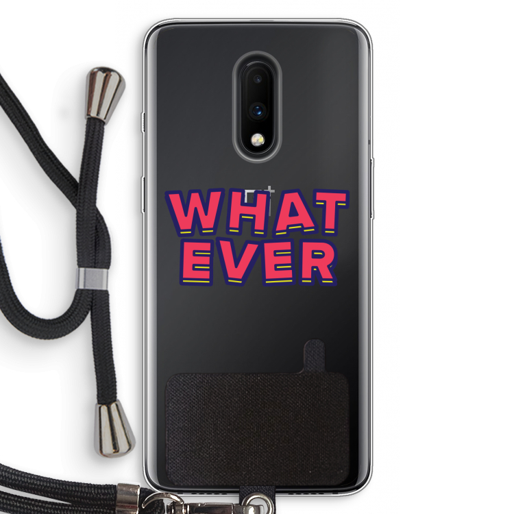 Whatever: OnePlus 7 Transparant Hoesje met koord