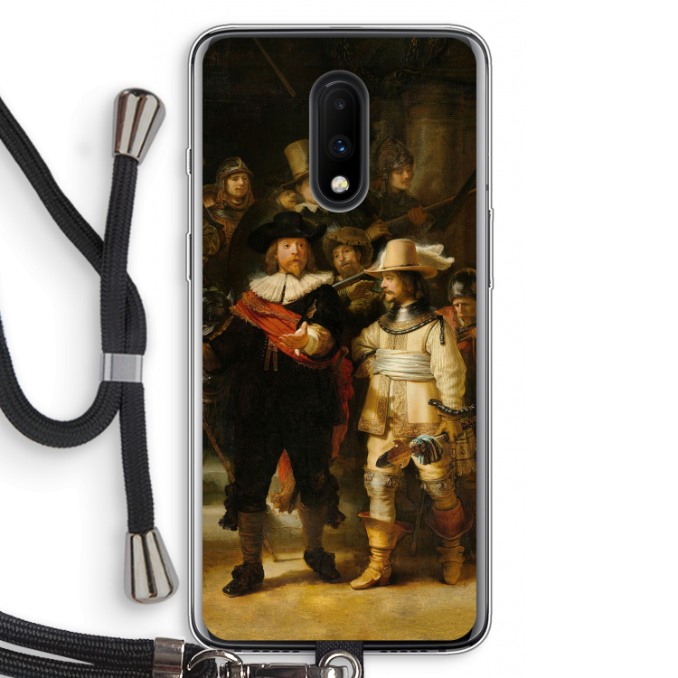 De Nachtwacht: OnePlus 7 Transparant Hoesje met koord