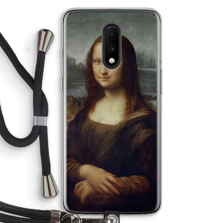 Mona Lisa: OnePlus 7 Transparant Hoesje met koord