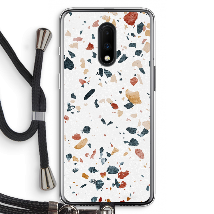 Terrazzo N°4: OnePlus 7 Transparant Hoesje met koord