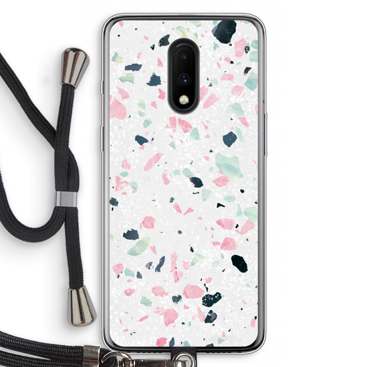 Terrazzo N°3: OnePlus 7 Transparant Hoesje met koord